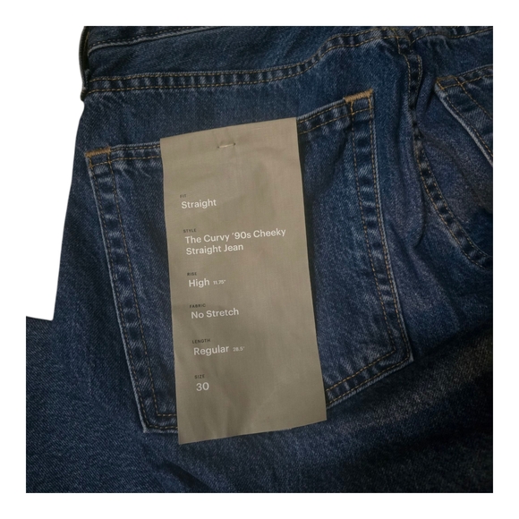 Everlane 90's Curvy Cheeky High Rise Straight Jean - Picture 5 of 5